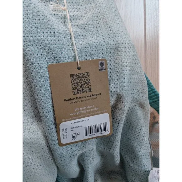 Patagonia Subtidal Blue 5" Inseam Waist Baggies Lights Shorts Men's Size XXL - Picture 7 of 7